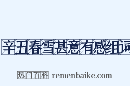 辛丑春雪甚意有感组词是什么意思的图片